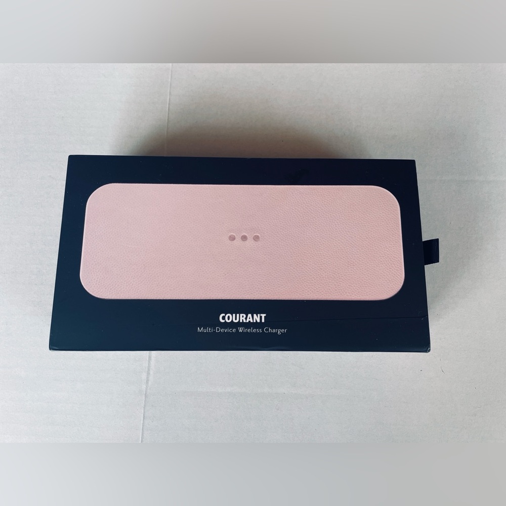 Pink Courant Multi-Device Wireless Charging Pad iPhone Charger Catch 2 Leather